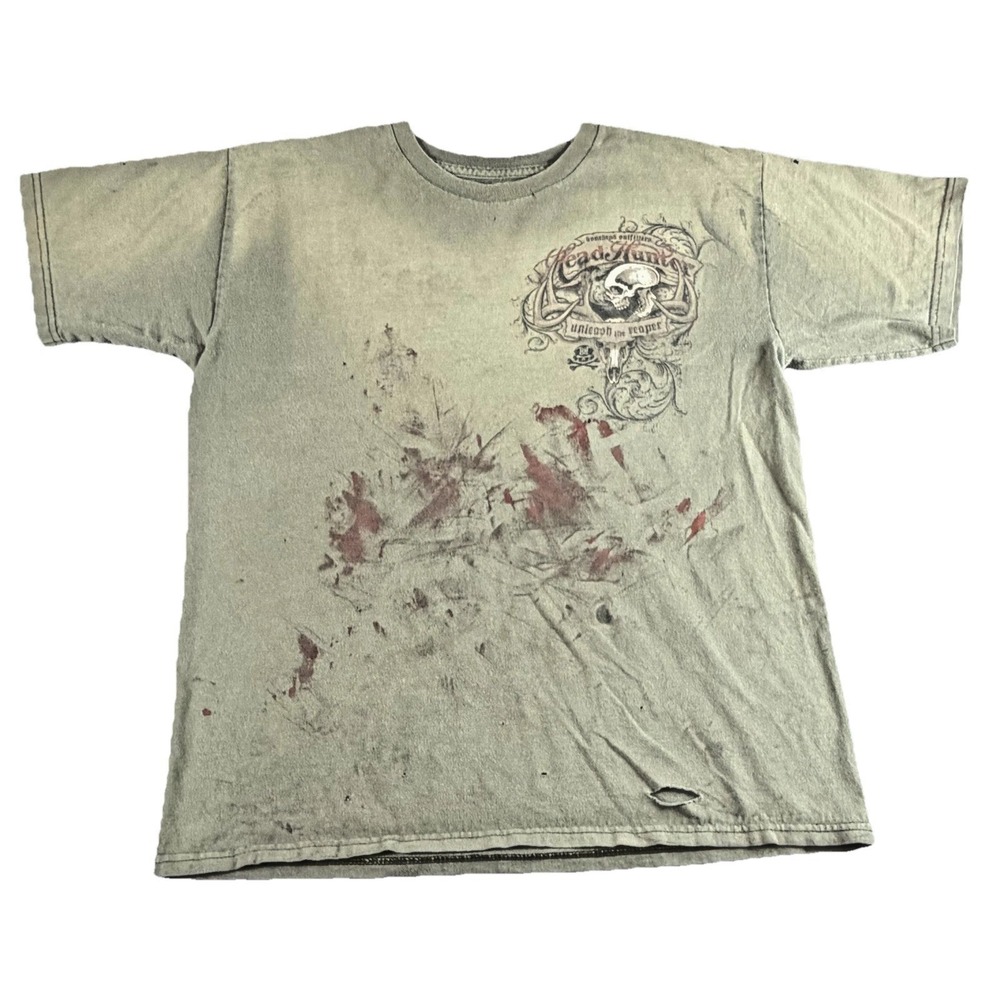 Vintage Bone Head Outfitters T Shirt Mens XL Distressed Grunge Workwear USA